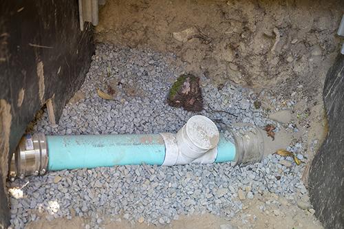 connecting to sewer main